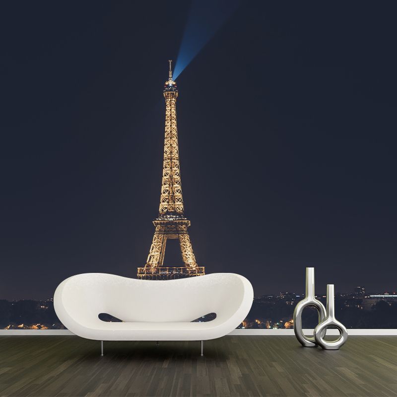 Modern  Mural Time-Honored Eiffel Tower Construction Living Room Wall Mural