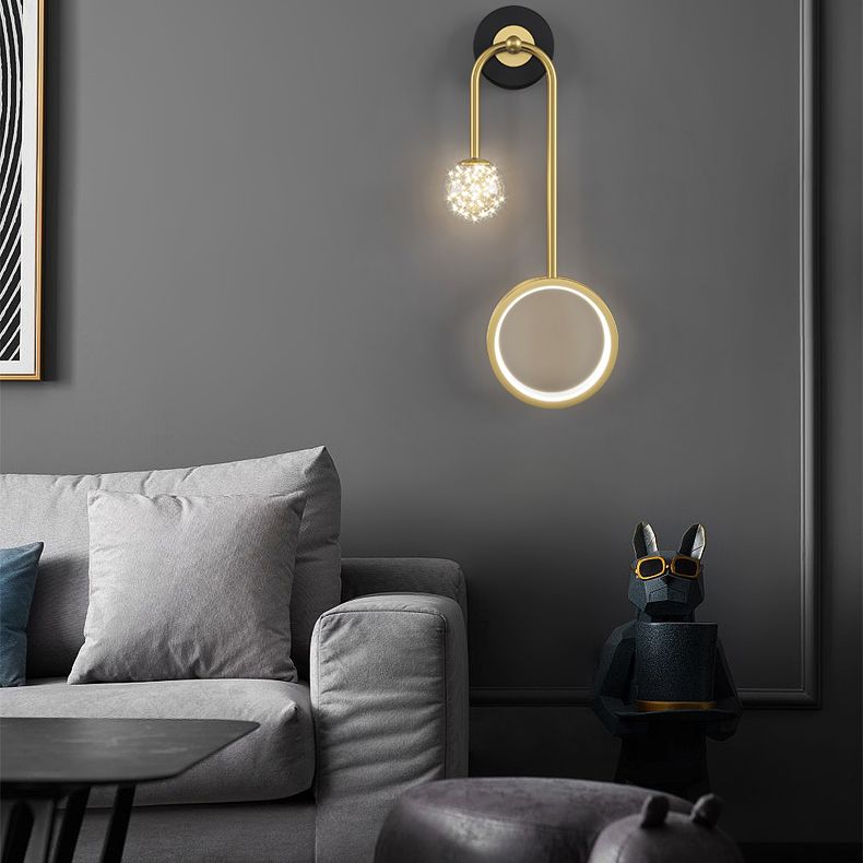 Minimaliste moderne SPHICAL MUR MUR MURD LIGHT ARRICHE 2 LIGNES ÉCLAINEMENT DE MURS ÉCLAINE POUR LA CHAMBRE