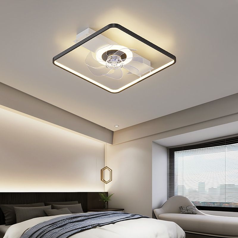 Géométrie de la lampe de la lampe à fans de plafond de style simple moderne