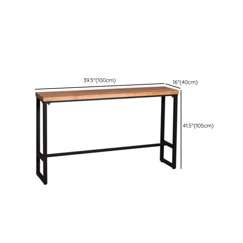 Industrial Rectangle Bar Table Set 1/4/5 Pieces Solid Wood Pub Table Set for Indoor