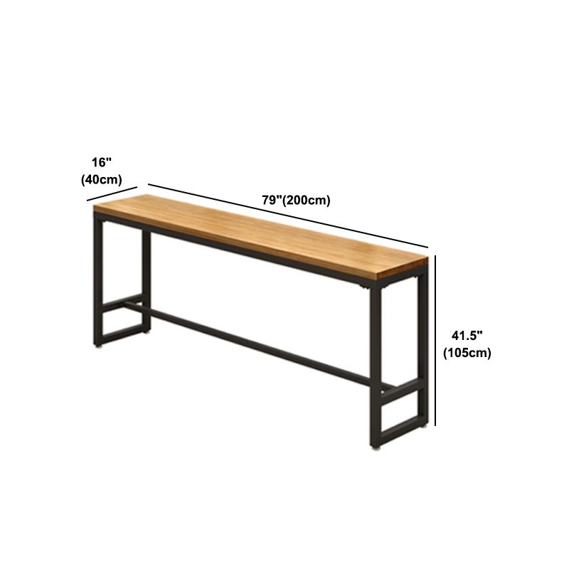 Pine Wood Bar Dining Table Modern Rectangle Bar Table for Milk Tea Shop Cafe