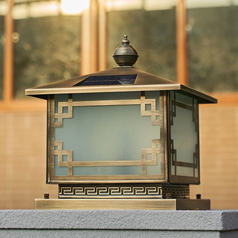 Household LED Pillar Lamp Modern Solar Lighting Fixture for Garden
