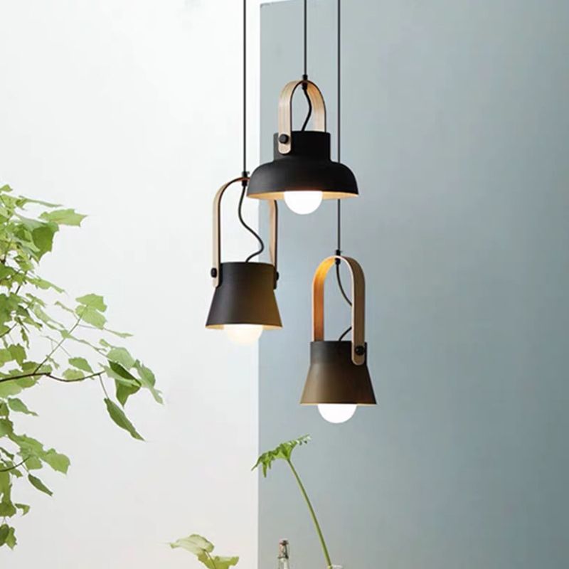 Wooden Handle Pendant Ceiling Light Simplicity Pendant Lighting Fixture for Dinning Room