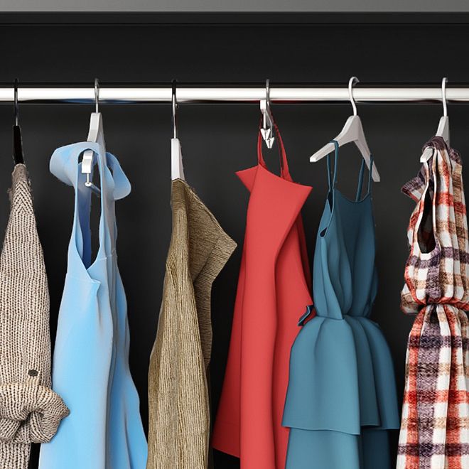 Engineered Wood Wardrobe Cabinet Contemporary Grey Wardrobe Armoire