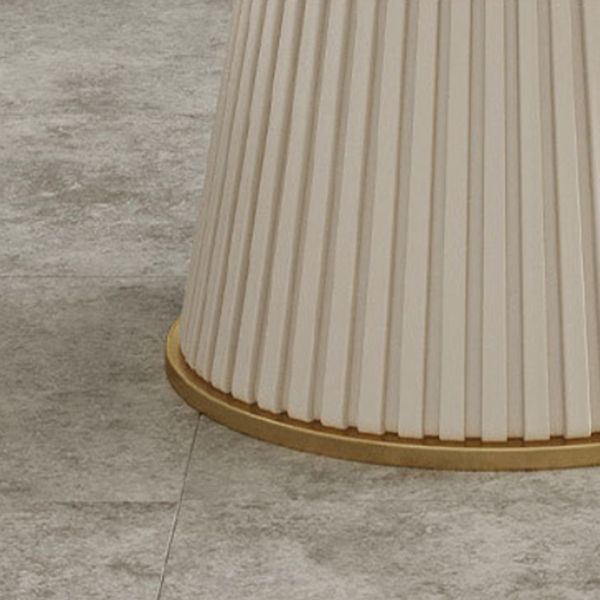 Round White Base Dining Table Modern Stone Table for Kitchen