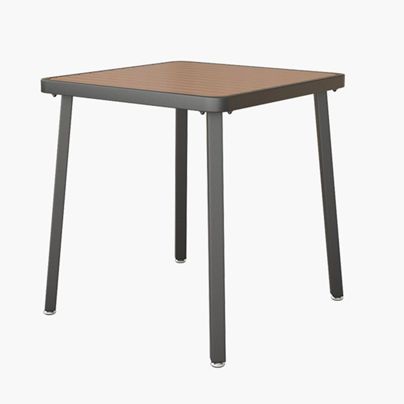 Mesa de comedor de madera maciza industrial Mesa de cocina en la naturaleza con metal 4 patas