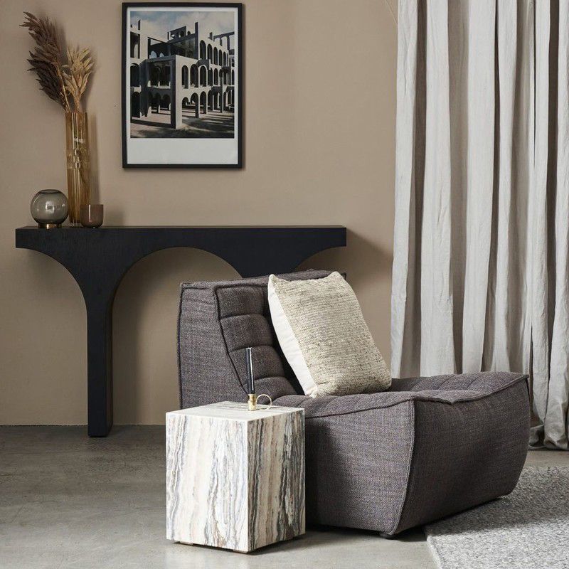Wood Console Table 33.4 inch High, Hall Sled Console Accent Table