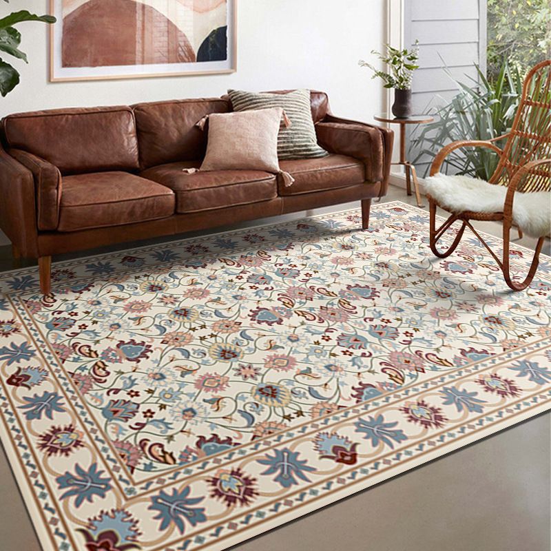 Stain Resistant Polyster Living Room Carpet Southwestern Print Shabby Chic Rectangle