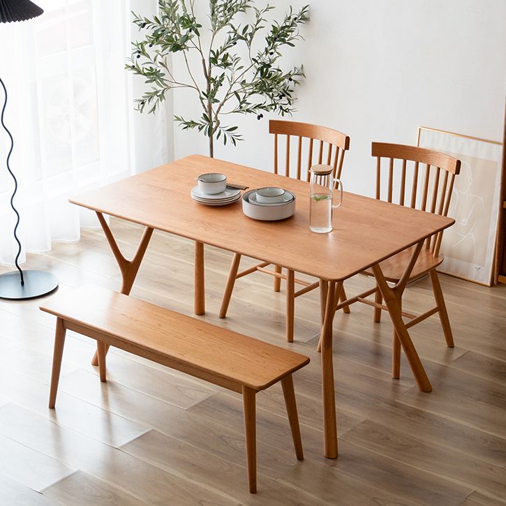 Moderner Stil Rechteck 4 Fuß Hausmöbel Massivholz Esszimmer Sammlung