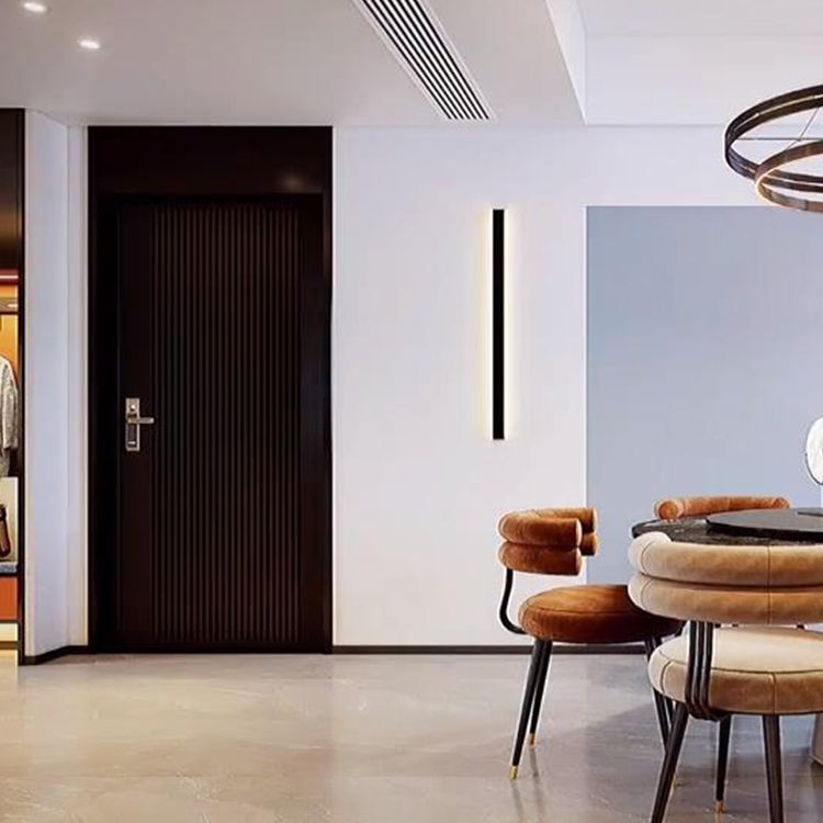 Linear Shape Metal Wall Light Modern Style 1 Light Wall Mount Lamp