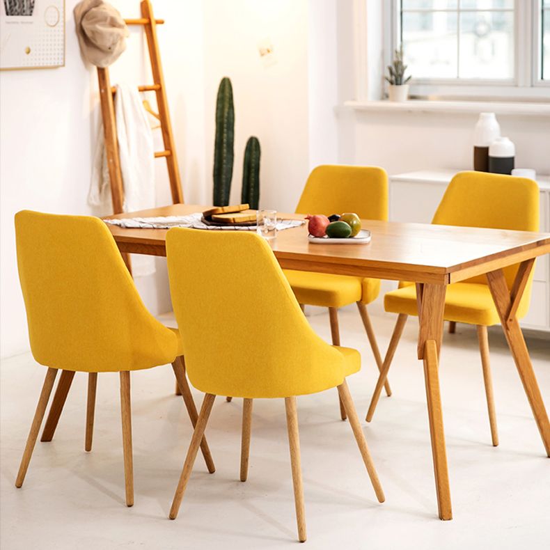 Chaise d'appoint scandinave rembourrée, finition mate, chaise de salle à manger Parsons