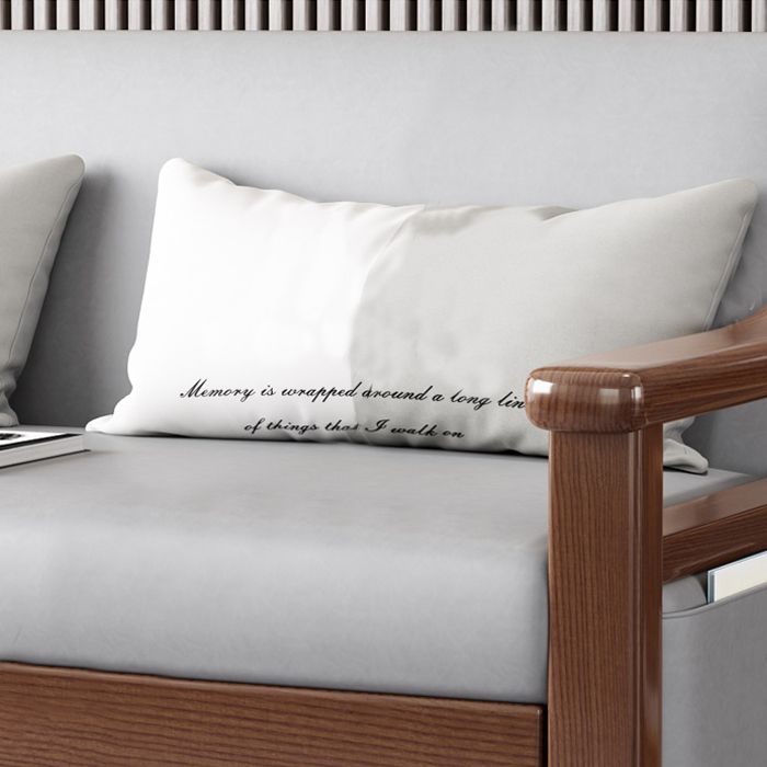 Contemporary Wood Futon Sleeper Sofa Pillow Back Futon and Mattress with Storage