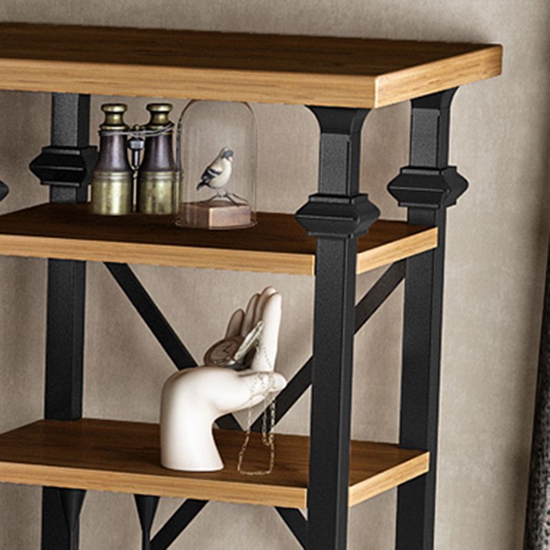 Industrial Style Bookshelf Open Shelf Bookcase with Drawer Storage