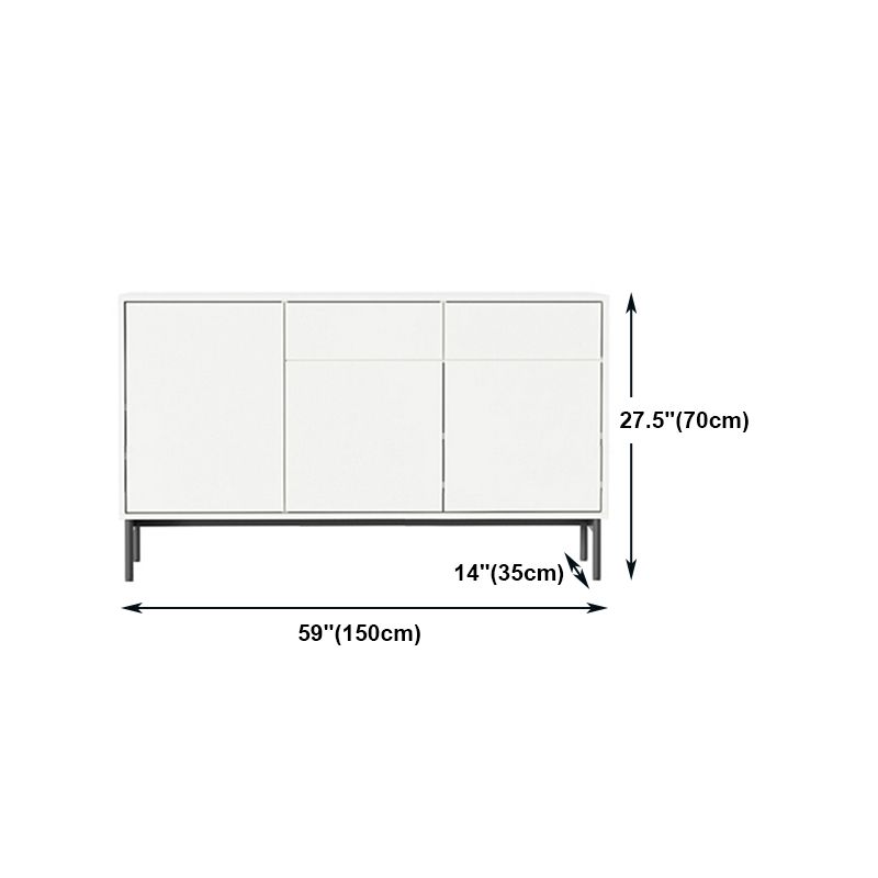 Artificial Wood Living Room Sideboard Cabinet Modern Credenza with Drawer and Storages