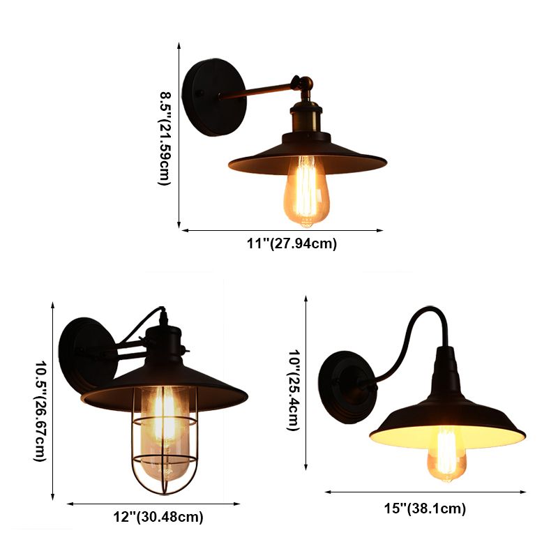 Industrielle Leuchte Leuchte Black Metall Wandlampe für Küchenrestaurant