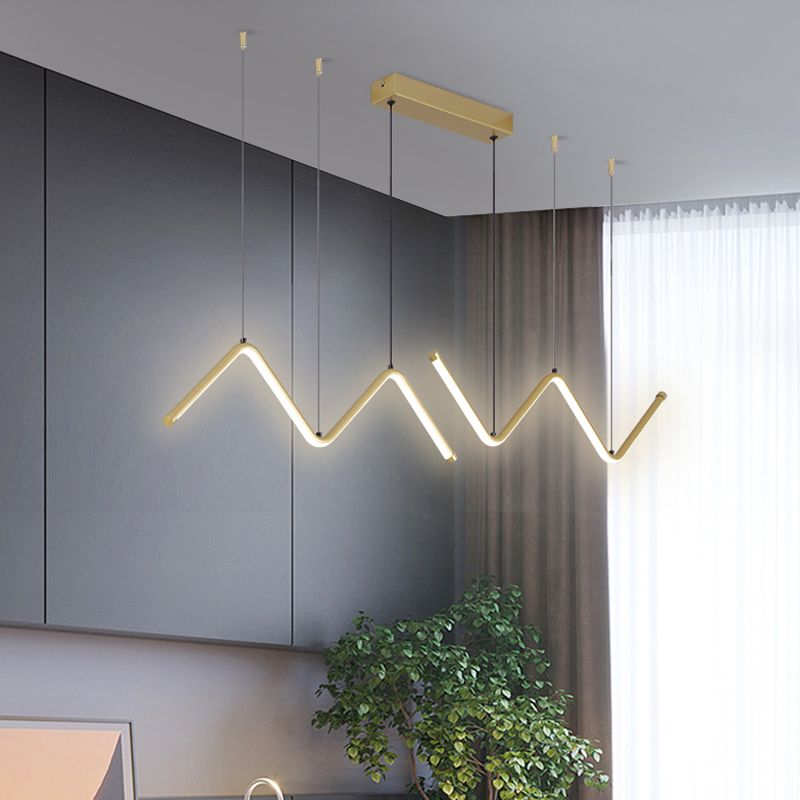 2 Light Linear Island Lights Contemporary Metal Island Lighting Ideas