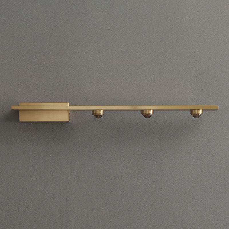 Post Modern 3 / 4 - Light Bath Bar Solid Brass Bathroom Vanity Lighting in Gold