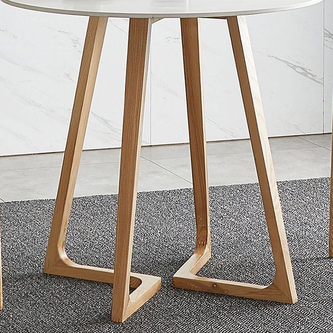 Double Pedestal Stone Table Industrial Style Dining Room Table for Home