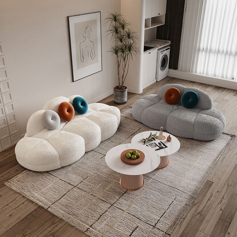 37.4" W * 28.74" H Sofa Modern Wool Armless Sofa for Living Room