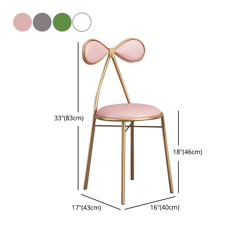 Silla lateral sin brazos de diseño nórdico, silla lateral de comedor de cuero con respaldo abierto