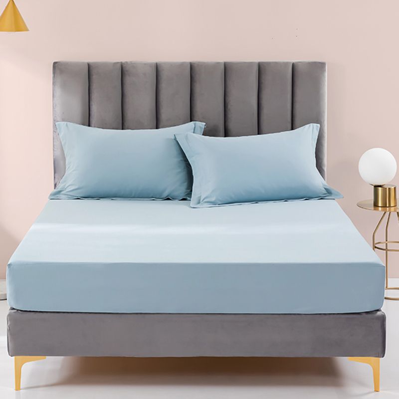 Sheet Sets Cotton Solid Color Wrinkle Resistant Super Soft Breathable Bed Sheet Set