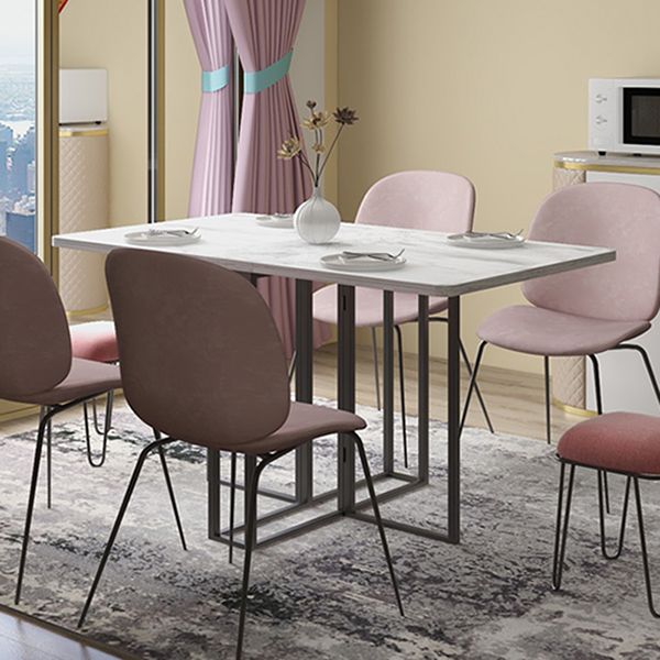 Faux marmeren eettafel Eenvoud Stijl Sledetafel voor eetkamer