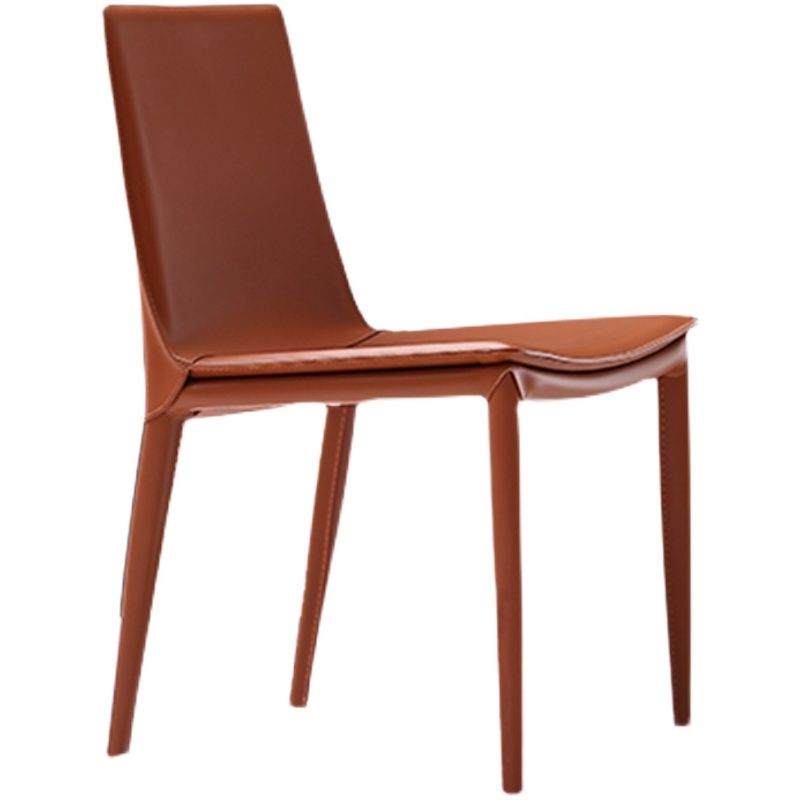Sillas de comedor de cuero modernas Silla de comedor sin brazos para uso en restaurantes
