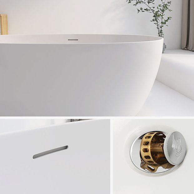 Antique Finish Stand Alone Bath Soaking Modern Oval Bath Tub