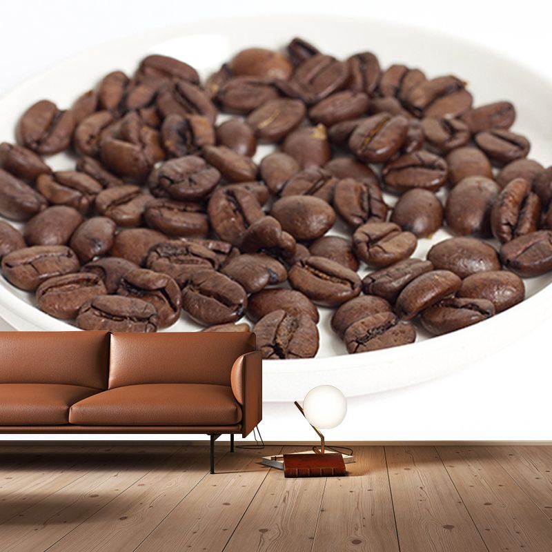 Roasted Coffee Beans Mural for Coffee Shop Mildew Resistant Wall Covering