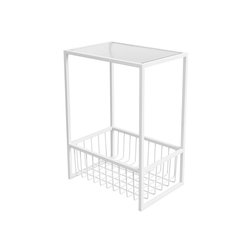 Modern Frame Coffee Cocktail Table Rectangular Glass Top Cocktail Table