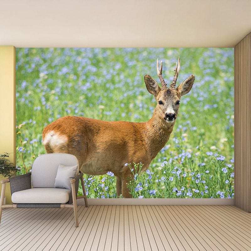 Modern Roe-Deer Mural Wall Decor Mildew Resistant Living Room Wall Mural Wall Art
