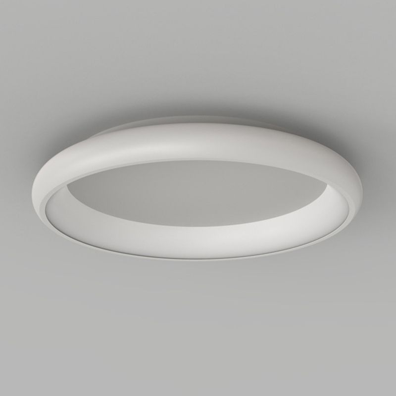 Single Contemporary White Flush Mount Lighting Round Acrylic Ceiling Light