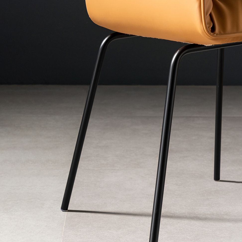 Silla de cocina de estilo moderno, sillas sin brazos con patas de metal