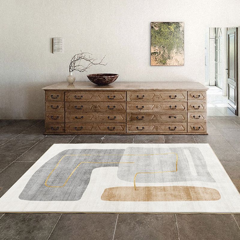 Tapis abstraction de style moderne tapis résistant aux taches pour le salon