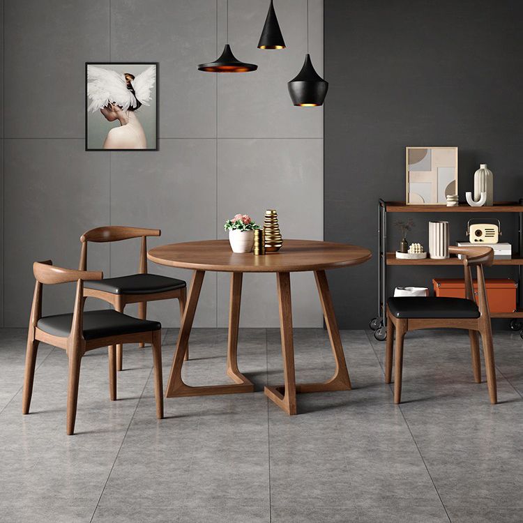 Kitchen Dinner Table Dining Room Round Wood Top Dining Table