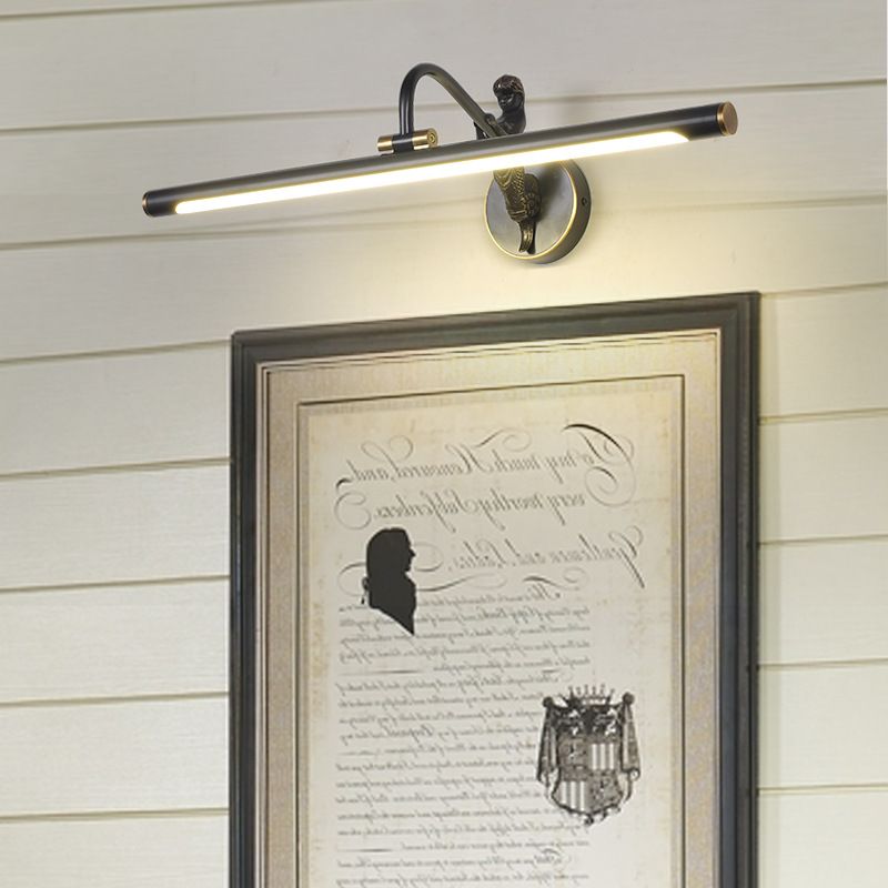 Zwart/antieke koperen buis ijdelheid verlichting Classic Metal Led 14 "/18"/23 "W Badkamer Wandlicht