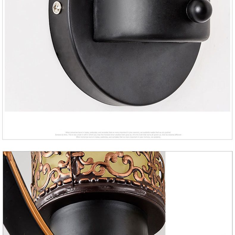 Funzione per illuminazione da parete tradizionale a forma di campana di panna da parete in bronzo di vetro