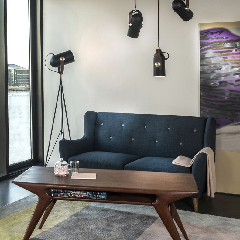 Nordic Style 1-Bulb Adjustable Spotlight Cylindrical Suspension Pendant Light with Metal Shade