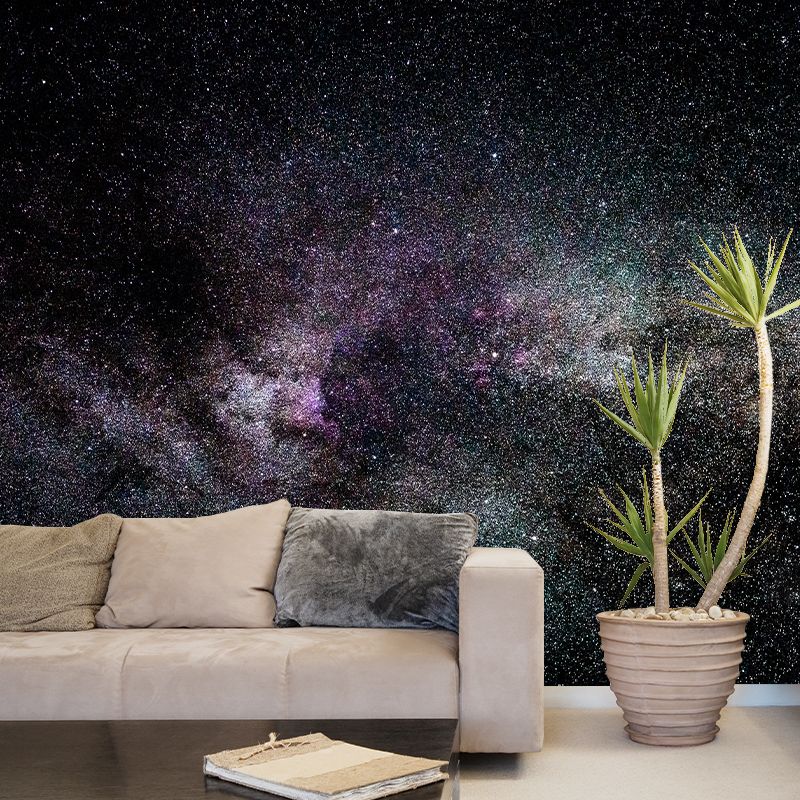 Mysterious Starry Sky Mural Wallpaper Environment Friendly Living Room Wall Mural