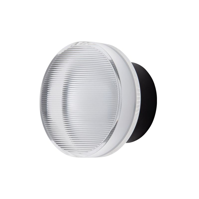 Round Interior LED Wall Mounted Sconce Clear Glass Wall Light in Black / Gold