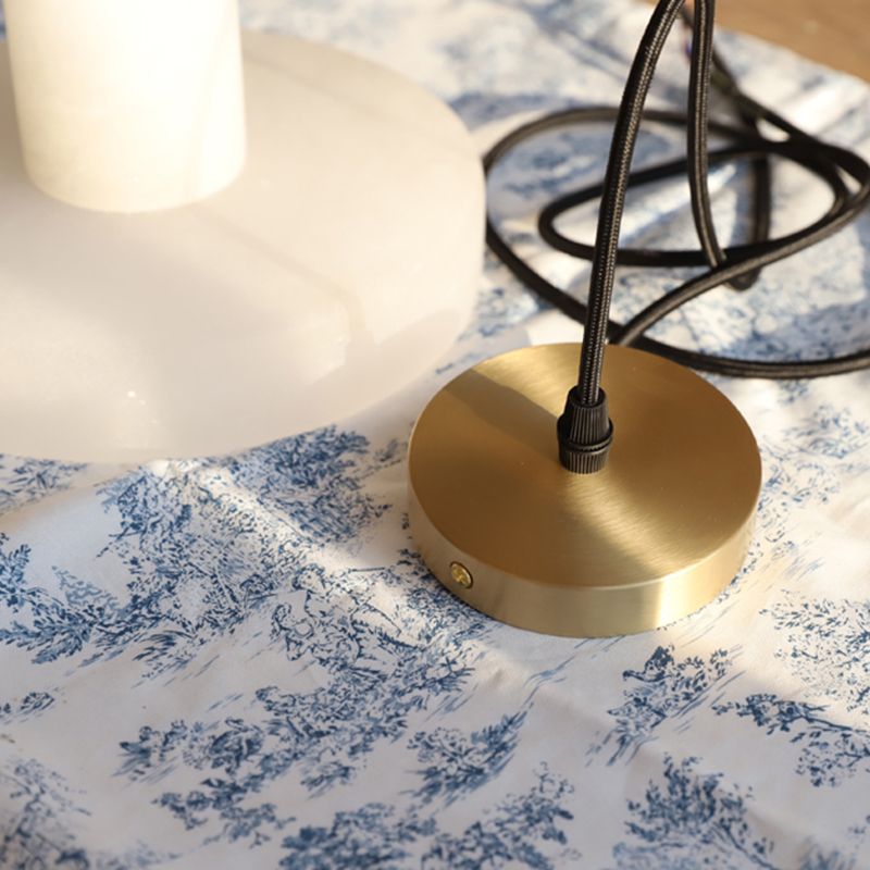 Éclairage suspendu de forme unique Marbre de style moderne 1 pendentif léger pour le chevet