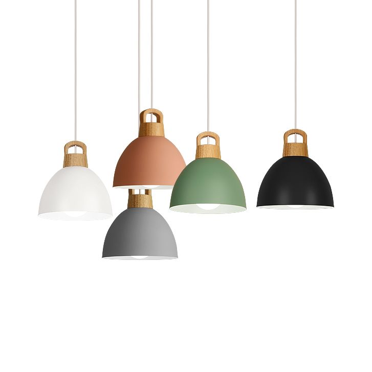 Corridoio cucina cupola illuminazione a sospensione in alluminio 1 lampadina macaron lampada sospesa