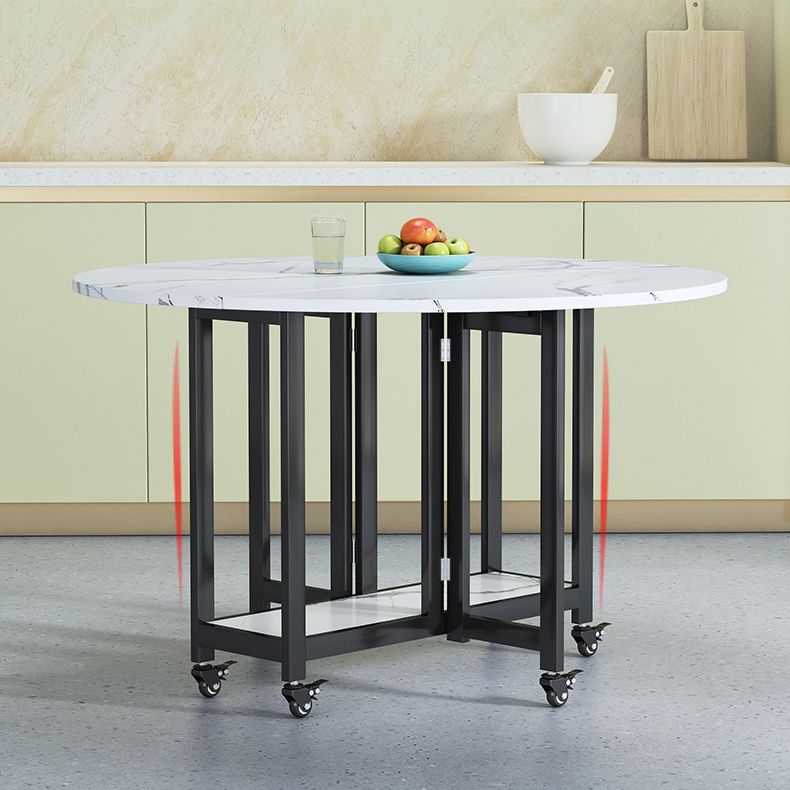 Modern Tripod Base Dinette Table Chipboard Folding Table Home Furniture (only Table)