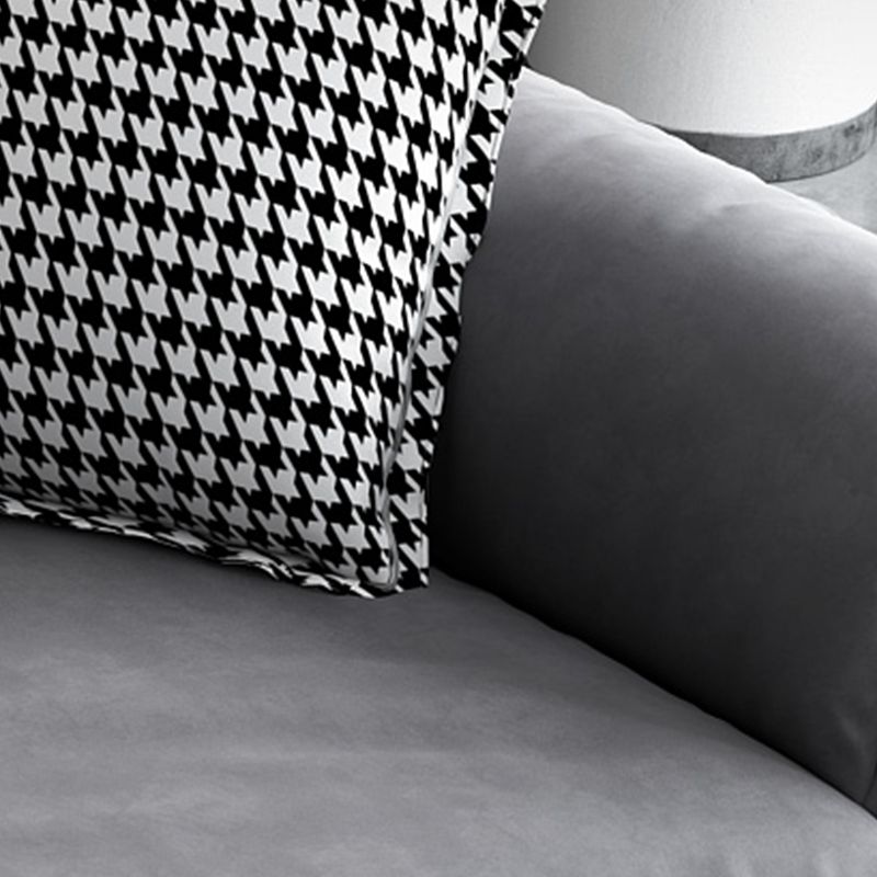 Nordic Stationary Living Room Recessed Arm Pillows Sofa Chaise