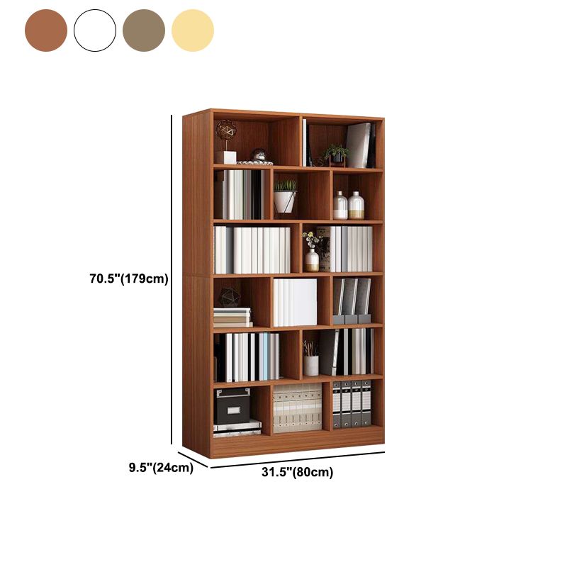 Closed Wooden Bookcase Modern Home Bedroom Living Room Standard Bookshelf