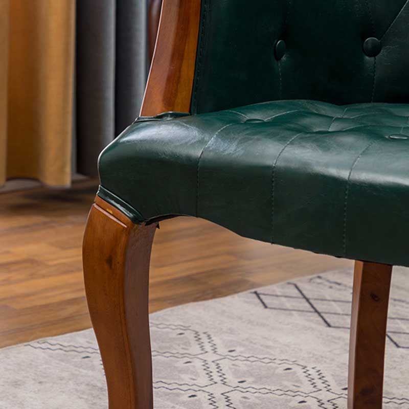 Chaise d'intérieur de style campagnard en bois massif, chaise de salle à manger Parsons de 23'' de large