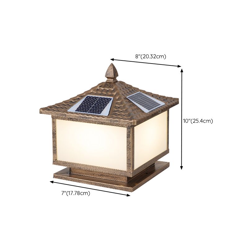 Simple LED Pillar Light Household Solar Lighting Fixture for Garden