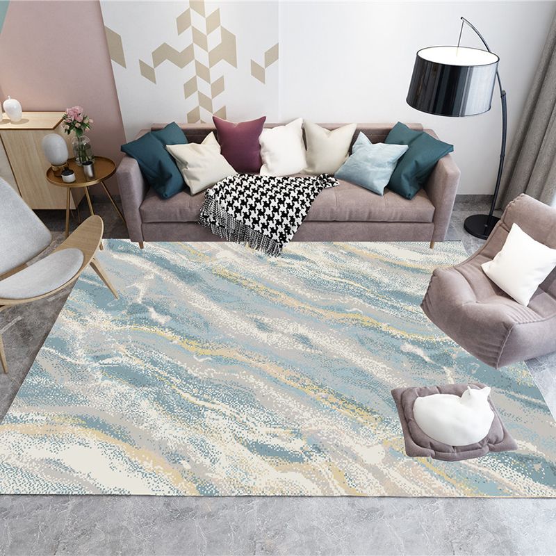 Kleur gemengd woondecoratietapijt Causale kleur bloeiend vloerkleed Polyester met vlekbestendig vloerkleed