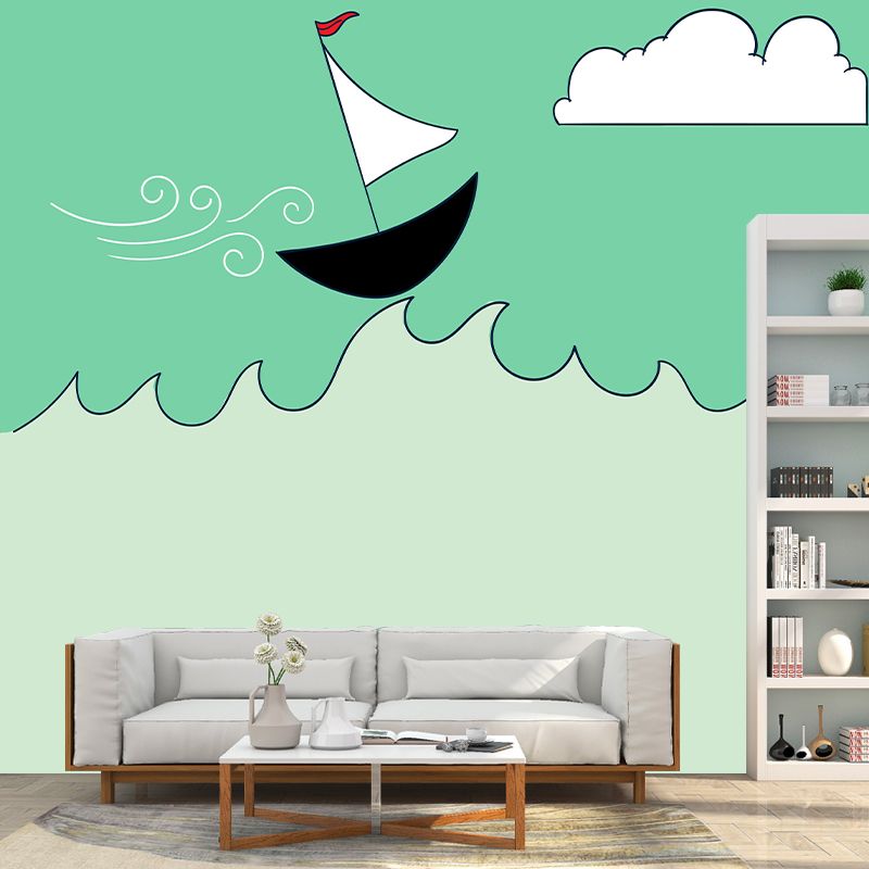 Illustration Environmental Wall Mural Wallpaper Cartoon Living Room Wall Mural