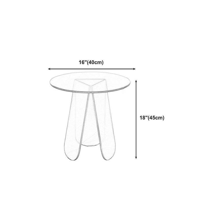 Modern Round/Elliptical Coffee Table Colored Plastic Cocktail Table